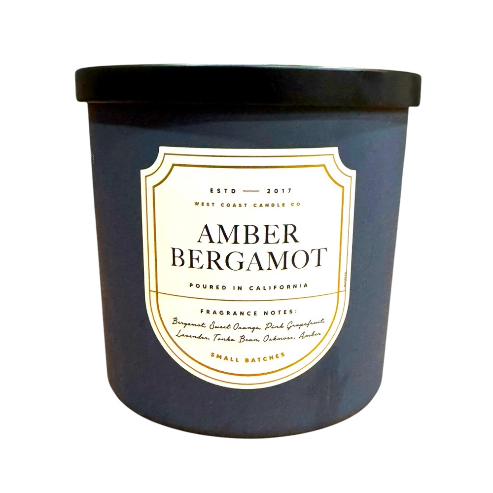 Leoben Co Amber Bergamot 3-Wick Vegan Soy Wax Candle, 24 oz